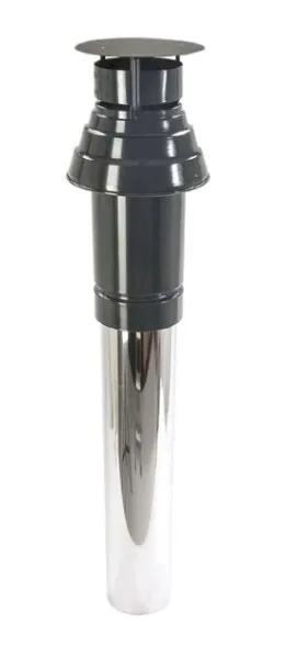Faber avgass MV-Takterminal Standard Ø150/100mm, L=135/55cm, RAL 9005 Sort