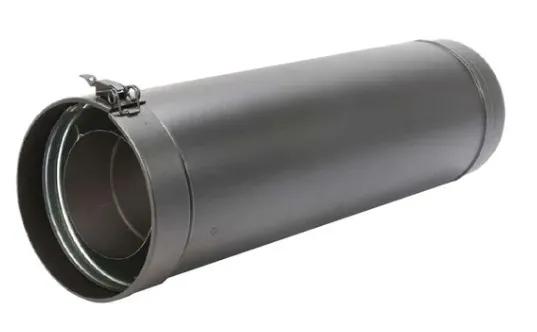 Faber avgass MV-rør 50cm, SORT, Ø150/100mm