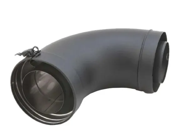 Faber avgass MV-bend 90°, SORT, ø150/100mm