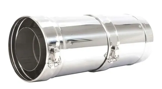Faber avgass MV-rør Justerbar, kort, ø150/100mm, Justerbar 28-39,5cm